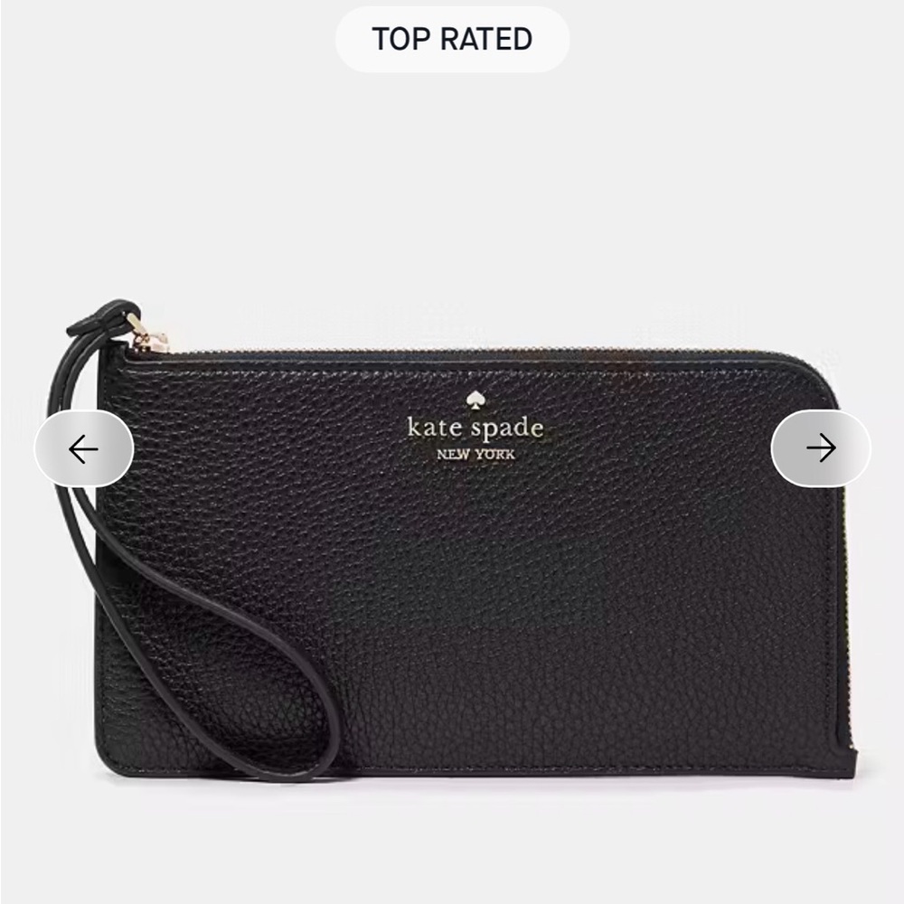 Kate Spade Black Textured Wristlet